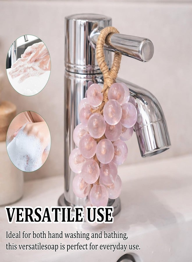 CZFSWT Grape Soap on A Rope, Soap on A Rope for Women, Portable Decorative Soaps for Bathroom Suitable for Personal Care Time - Image 3